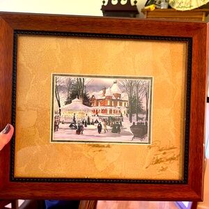 Signed 2011 Walter Campbell ❤️”Fantasy on Ice” 🧊 Framed Print 14” x 12”